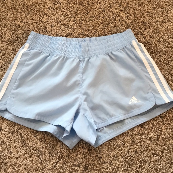 adidas Pants - Women’s Adidas Pacer light blue woven shorts